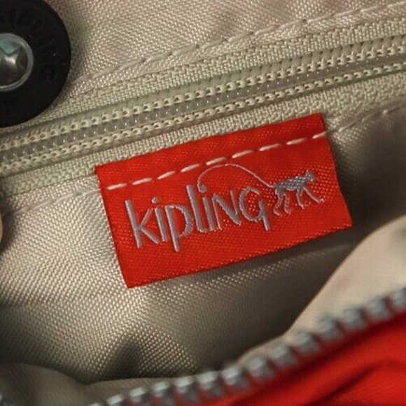 Kipling Keiko Red Zipper Pockets Travel Packable Nylon Adjustable Crossbody Bag - Picture 4 of 6